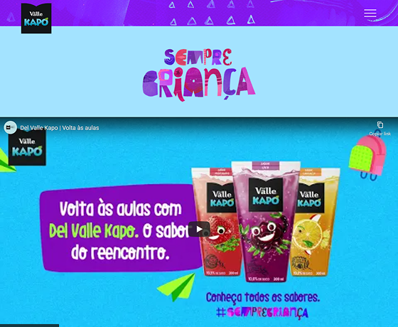 Previous site — Back to School section with the old campaign's visual identity